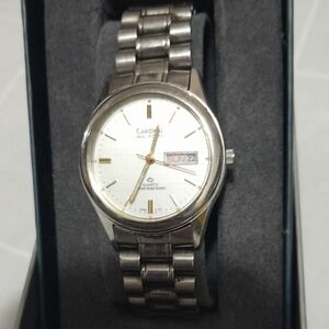 Cardinal All Steel Silver Watch with Day Display